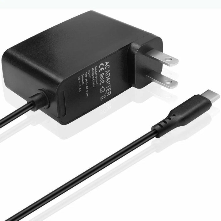 For Nintendo  AC Power Supply Adapter Home Wall Travel Charger Cable 2.4A