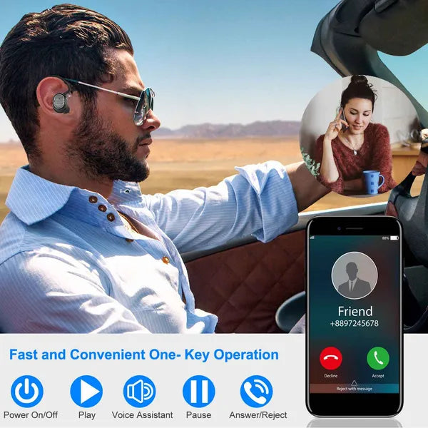 TWS Wireless 5.0 Earbuds IPX4 Touch In-Ear Stereo Earphone Noise Canceling Earpieces 32.8 Ft Transmission Range