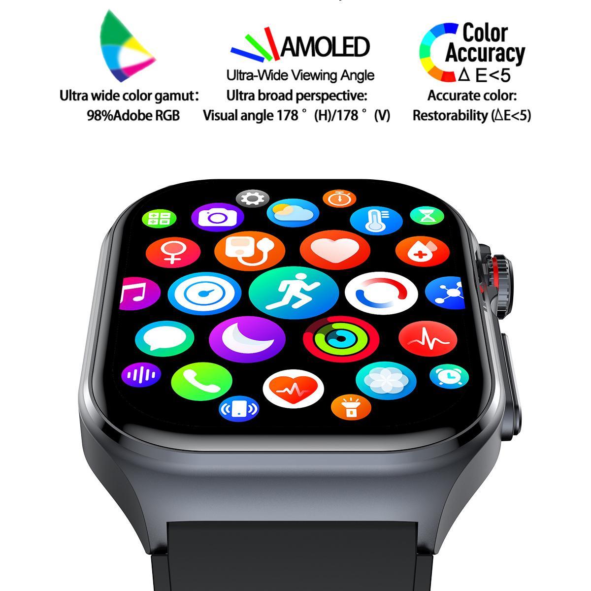 Smart Watch Women Men 2.0 Display - Waterproof Fitness Tracker With Bluetooth Call Answer, 24 -7 Heart Rate Sleep Monitor, Pedometer Fashion Gift For Her