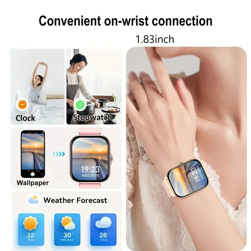 New Smartwatches Now On Sale, Featuring Message Alerts, Call Answering, Health Monitoring, Activity Tracking, Notification Reminders, And Fitness Functions.